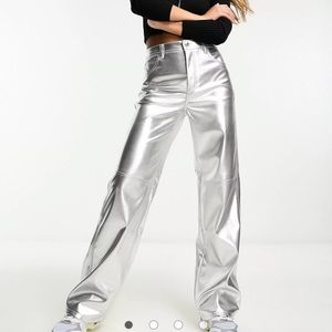 Bershka Metallic Pants